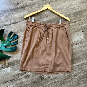Liverpool Los Angeles Dani brown drawstring mini skirt 10